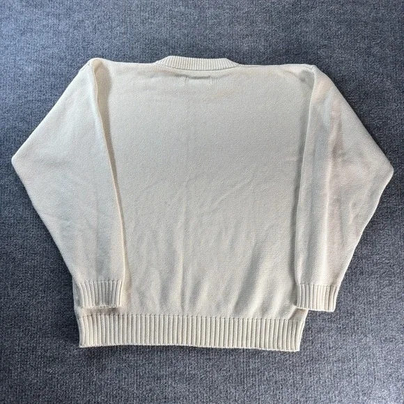 Eddie Bauer Sweater Mens LT White Cotton Knit Crewneck Pullover Big Tall Casual - Picture 6 of 6